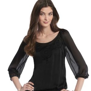 White House Black Market Eyelet Blouse